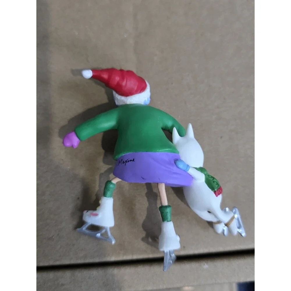 1999 Hallmark Keepsake Christmas Ornament Maxine On Thin Ice Skating!